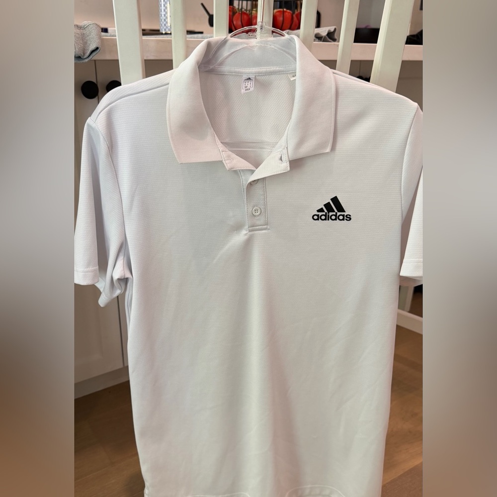 adidas Men’s White Polo with Black Logo